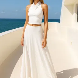 RARE Cowl Neck Crop Top image 2