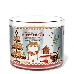 Bath & Body Works Merry Cookie Soy Wax Blend 3-Wick Candle - 411 g-picture-21