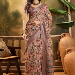 Sangria Floral Printed Saree image 3