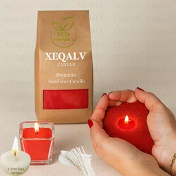 xeqalv Sand Wax with 20,Cotton Wicks, Candle Making Wax Home Decor, Wedding, Festival Candle-picture-17