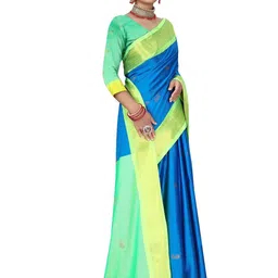 A S CREATION Ethnic Motifs Woven Design Zari Detail Pure Silk Saree image 2