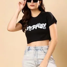 Moda Rapido Print Cotton Crop Top-image-55