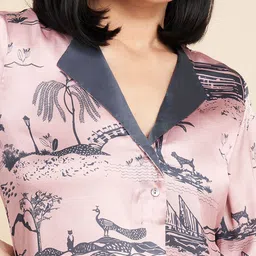 Marigold Lane Abstract Printed Mandarin Collar Anarkali Kurta image 5