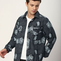 Beyoung Tribal Printed Long Sleeves Cotton Shacket-picture-41