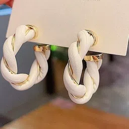 Arzonai Contemporary Half Hoop Earrings-picture-26