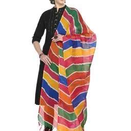 A R SILK DUPATTA HUB Woven Design Art Silk Leheriya Dupatta-picture-26