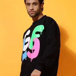 GRIFFEL Men Round Neck Printed Sweatshirt image 3