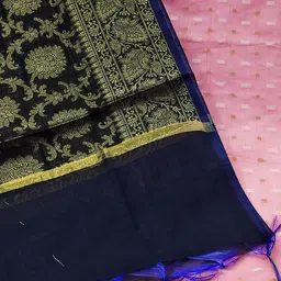 SAINOOR Embellished Semi-Stitched Dress Material image 3