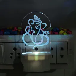 shayona 3D Latest Acrylic GANESH Night Lamp with 7 Colour Changing LED Plug Night Lamp Night Lamp-picture-29