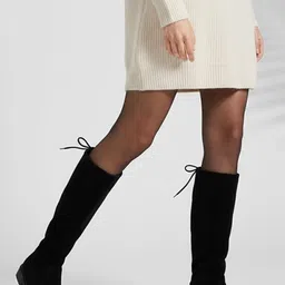 JM Looks High-Top Long Lace Up Round-Toe Boots-picture-15