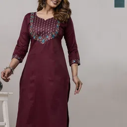 Auzanoor Collection Women Pack of 2 Embroidered Design Thread Work Kurta-picture-12