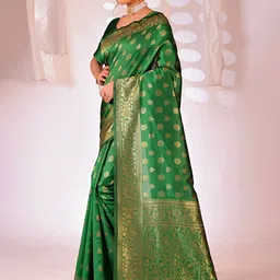 WEAREZEE Paisley Zari Heavy Work Banarasi Saree image 5