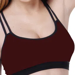 Samvar Maroon Cotton Non-Wired Non Padded Minimizer Bra image 3