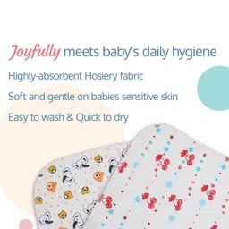 LuvLap Pack Of 7 Ultra Soft Pure Cotton Wash Cloths image 5