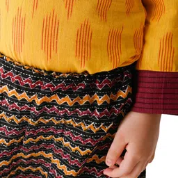 Tiny Bunnies Girls Woven Design Round Neck Long Sleeves Pure Cotton Top With Trouser image 2