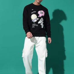 GRIFFEL Graphic Printed Sweatshirt with Track Pants-picture-20