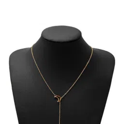 Zaphariq Gold-Plated Layered Star In Moon Minimal Necklace image 2