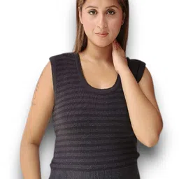 LeafBird Women Striped Woollen Top-image-22