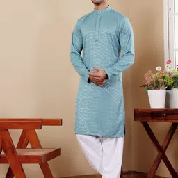 Rawayi Men Thread Work Georgette Kurta image 4