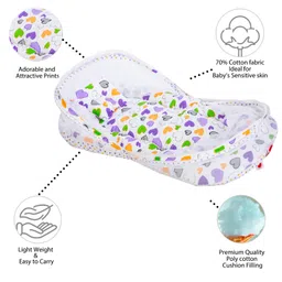 VParents Daisy Baby Bedding Set with Mosquito Net & Pillow - Purple image 5