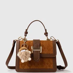 CORSICA Brown Polyester Casual Solid Handheld Bag-picture-13