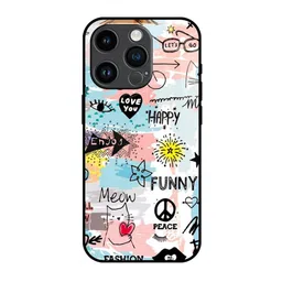 QRIOH Typography Printed iPhone 14 Pro Back Case Mobile Accessories image 1