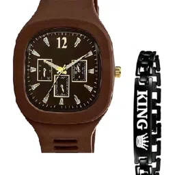 Miss Perfect Men Bracelet With Analogue Watch Gift Sets Mila36-picture-11