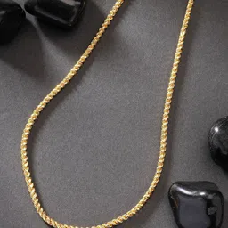 The Roadster Lifestyle Co Gold-Plated Textured Chain-picture-16
