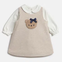 Chicco Girls Puff Sleeves Pinafore Dress-image-73