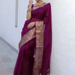 LeeliPeeri Designer Women Saree With Zari Border image 2