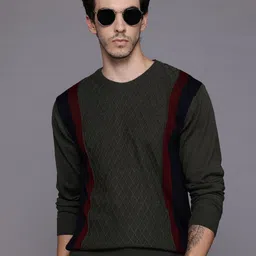 Raymond Geometric Self Design Pullover-picture-26