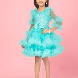 BAESD Girls Sequinned Applique Fit & Flare Dress image 2