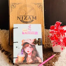 nizam handcraft Beautifully designed diary Notebook With Lock Clasp A5 Diary Unruled A5 Diary 100 200 Pages-picture-23