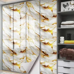 zorzop Vinyl Decorative White, Gold Wallpaper image 4