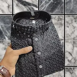 houseofcommon Men Chikan Embroidery Chiffon Straight Kurta-picture-11