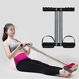 whinsy COMBO PURE BLACK DOUBLE STEEL SPRING TUMMY TRIMMER & SWEAT BELT FOR MEN & WOMEN Fitness Accessory Kit Kit image 2