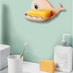 sjk Fish Shape Cute Adhesive Waterproof Wall Mounted Soap Dish(PACK OF 4) 1.107 image 2
