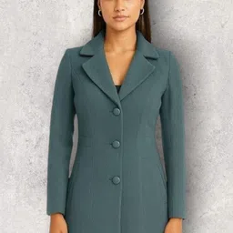 pepzoo Women Solid Double Breasted Casual Blazer image 1