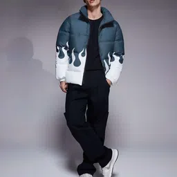 eddicted Men Printed Puffer Jacket image 3