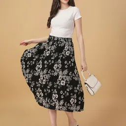 zwerlon Women Solid Flared Multicolor Skirt image 3