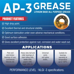 pl super palco AP-3 GREASE Pouch 200g | Multipurpose Water Resistant & Bearing Lithium Base Anti Corrosion Grease for Car, Bike Chain Lube | NLGI-3 Long Lasting Lubricant Grease image 5