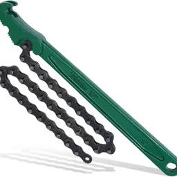 arudip 12 in HeavyDuty Adjustable Ratcheting Chain Oil Filter Wrench Reversible Chain Style Pipe Fitter for Easy Filter Removal MultiPurpose Tool Single Sided Speciality image 1