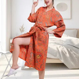 hotgown Orange Free Size Bath Robe-picture-22