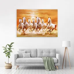 zrintly 91 cm Vastu Seven Runing Hourses (Posters-36Inch X 24Inch) Self Adhesive Sticker-picture-15