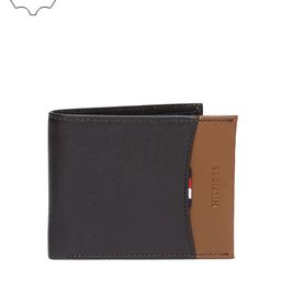 Tommy Hilfiger Men Black & Brown Colourblocked Two Fold Leather Wallet-picture-33