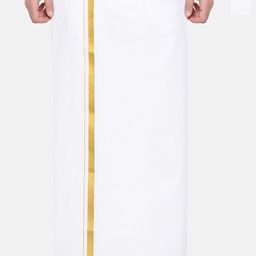 Ramraj Men Pack of 2 Cotton Dhotis With Zari Border-picture-7