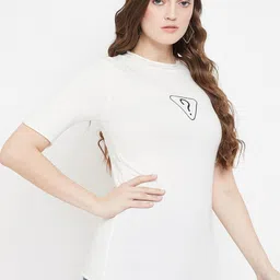 Camey White Printed Woollen Top image 3