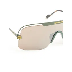 Royal Enfield Men Metal Brown Shield Rimless Sunglass (Re-20027)-136 image 5