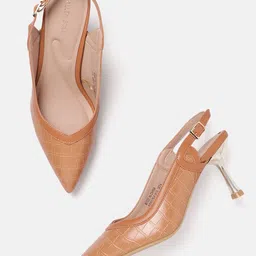 Allen Solly Croc Textured Work Slim Heeled Mules image 1