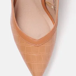 Allen Solly Croc Textured Work Slim Heeled Mules image 5